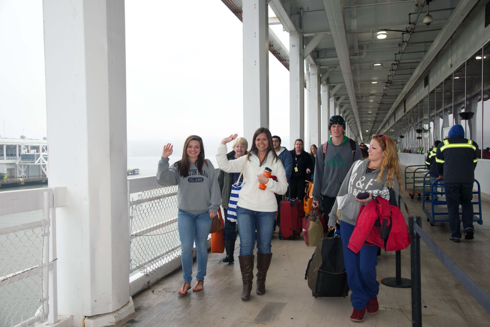 Passengers at NY Cruise Terminals